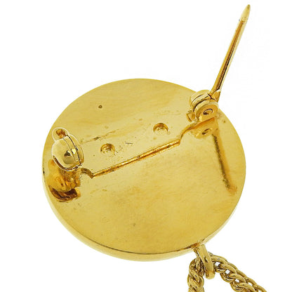 Chanel Brooch Plated Gold gold Matrasse COCO Mark Bag motif Women d