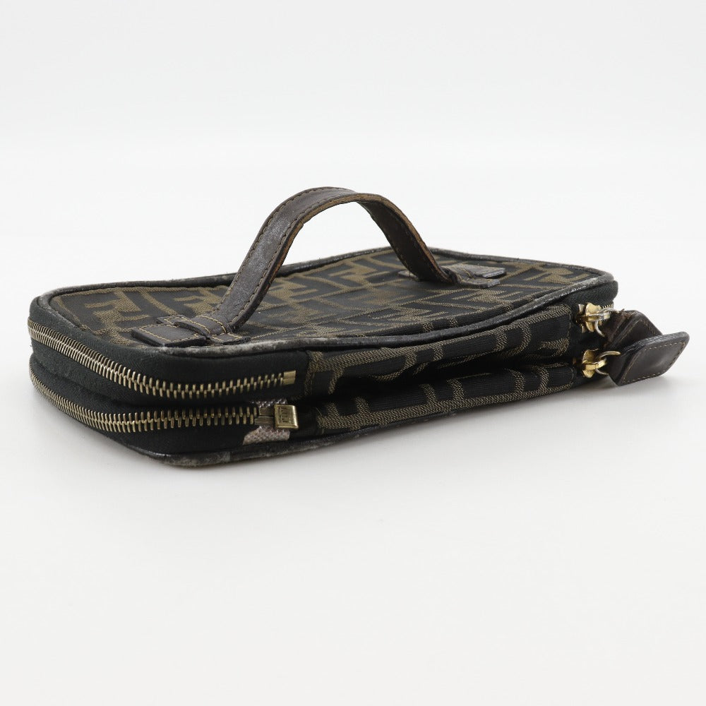 Fendi Luxury Canvas Red Clutch Canvas