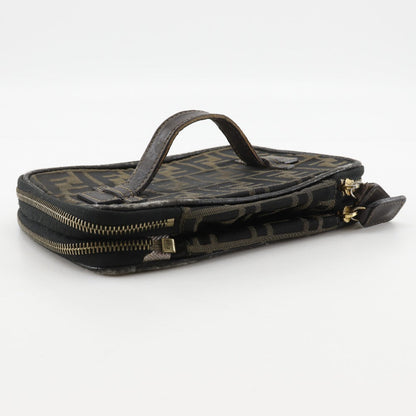 Fendi Luxury Canvas Red Clutch Canvas