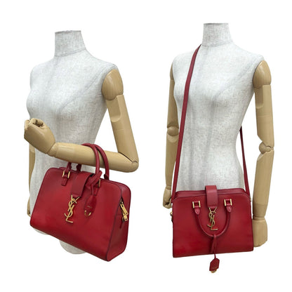 Saint Laurent Leather Red Handbag Style 15