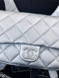 Chanel 24C Early Spring Vacation Popular Silver Backpack