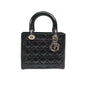 Lady Dior Medium Bag Black Patent Leather