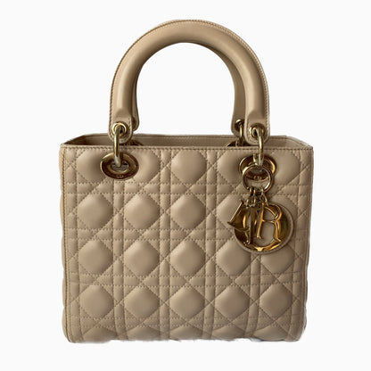 Lady Dior Medium Bag Pink Cannage Leather