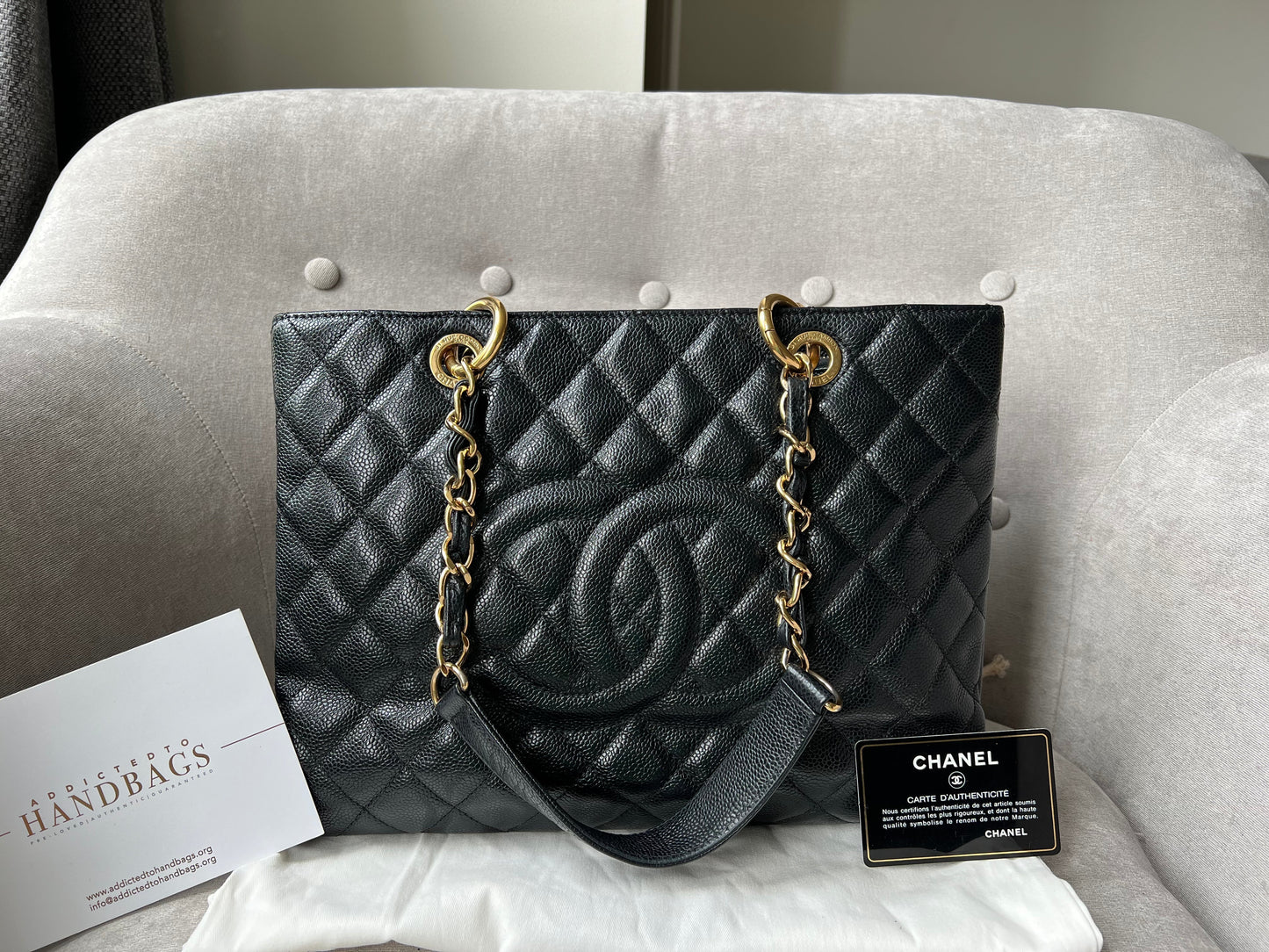 Chanel Caviar Black Luxury Tote Style 2