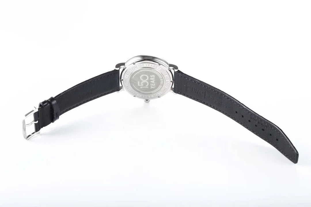 IWC Portofino 40mm Navy Blue Dial Steel Case Black Crocodile Leather