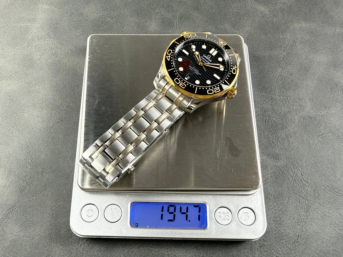 Omega Seamaster Diver 300M Co-Axial Master Chronometer 42mm Watch Steel Gold