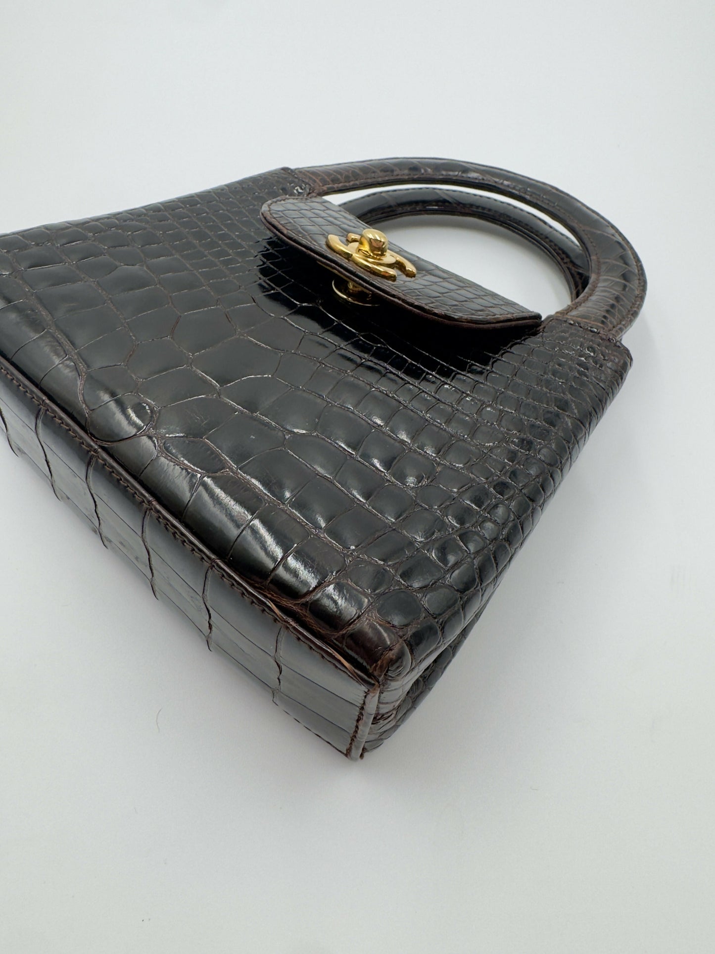 Chanel Kelly Leather Gold Shoulder Bag