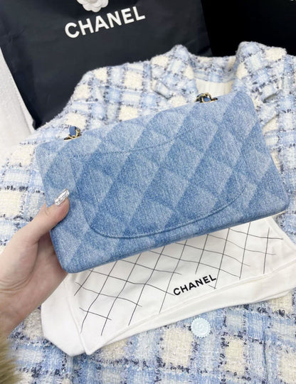 Chanel Classic Flap Blue Shoulder Bag