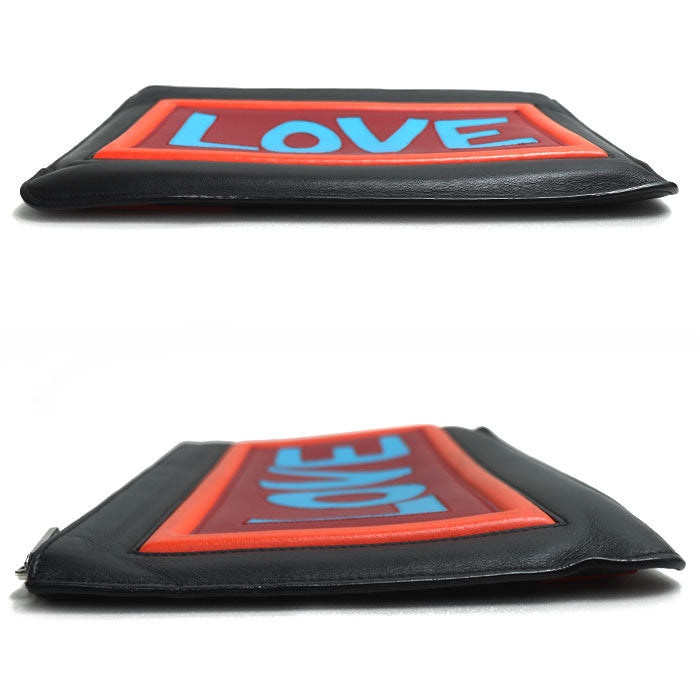 Fendi Vocabulary Love Leather Clutch Bag