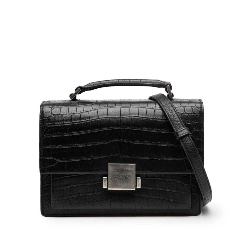 Saint Laurent Belchasse Croco Embossed Leather 2Way Bag