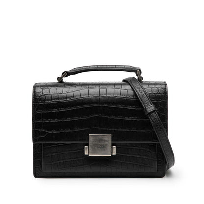 Saint Laurent Belchasse Croco Embossed Leather 2Way Bag