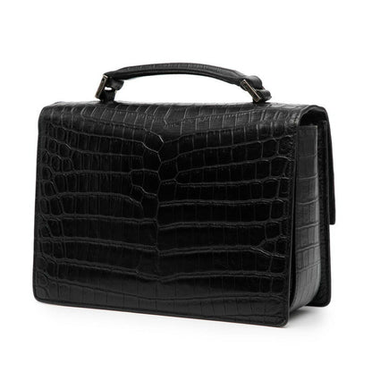 Saint Laurent Belchasse Croco Embossed Leather 2Way Bag