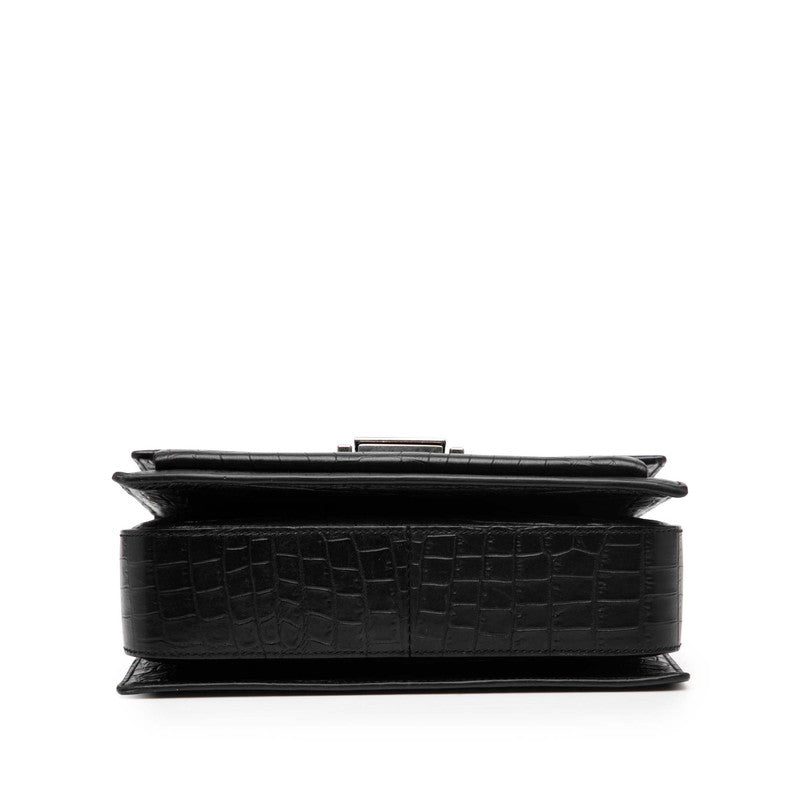Saint Laurent Belchasse Croco Embossed Leather 2Way Bag