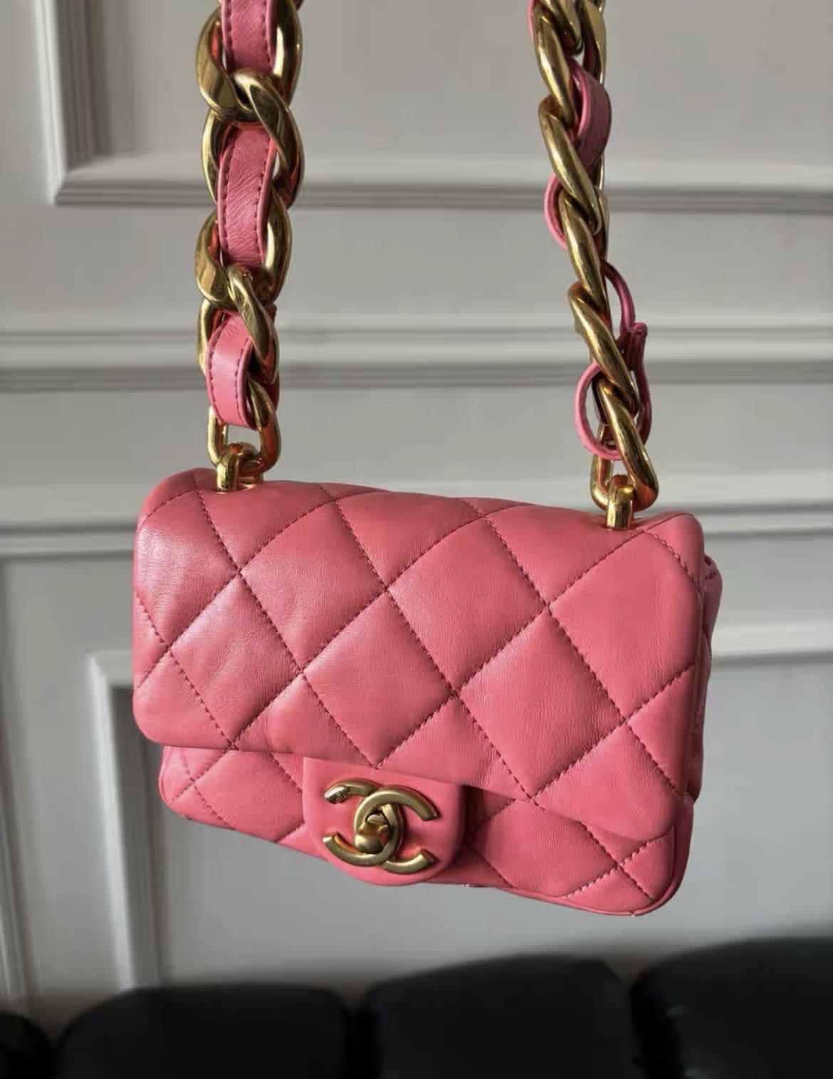 Chanel 22S Funky Town Flap Bag Pink Calfskin