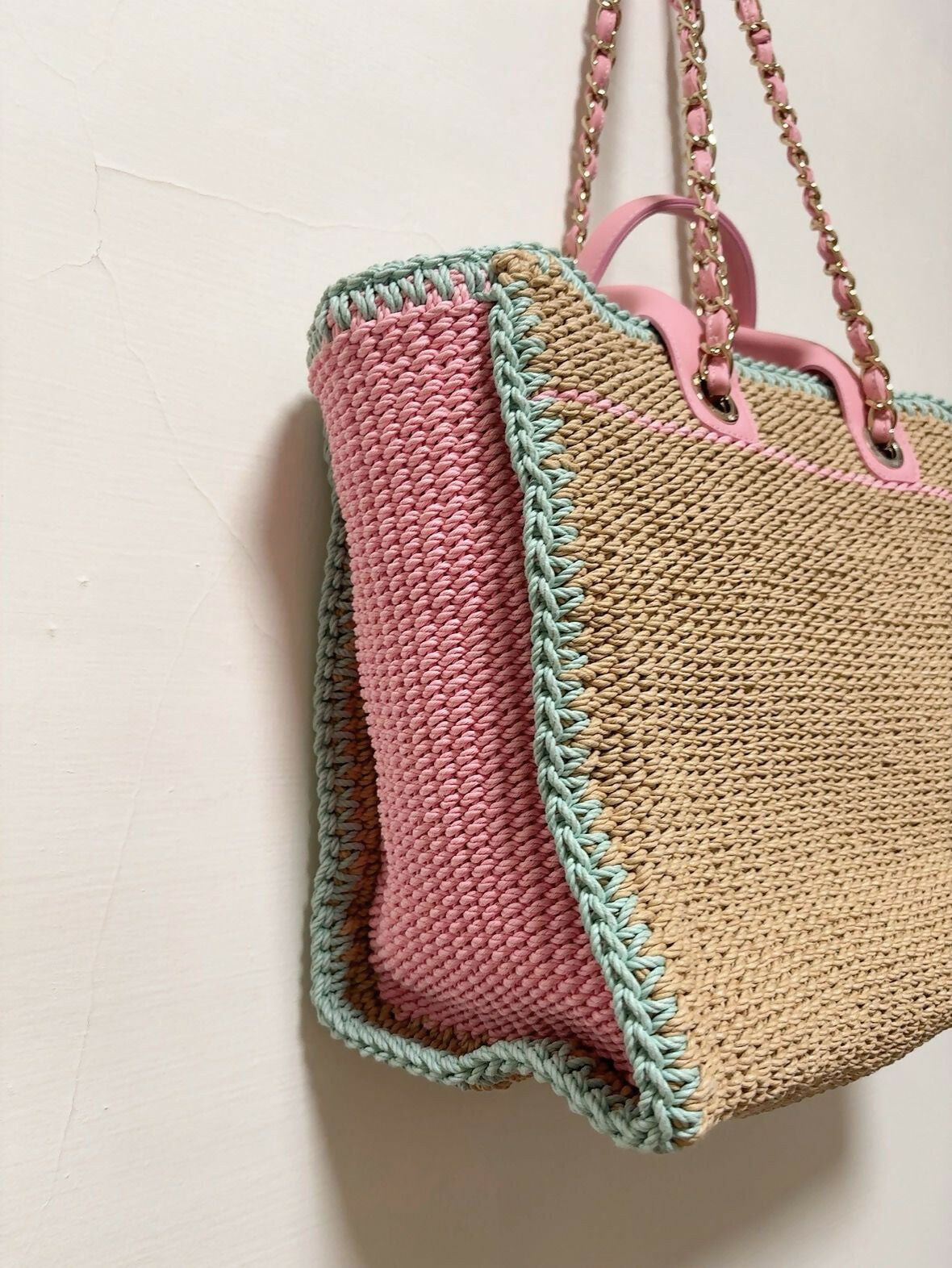 Chanel Spring Summer 2024 Large Shopping Bag In Crochet