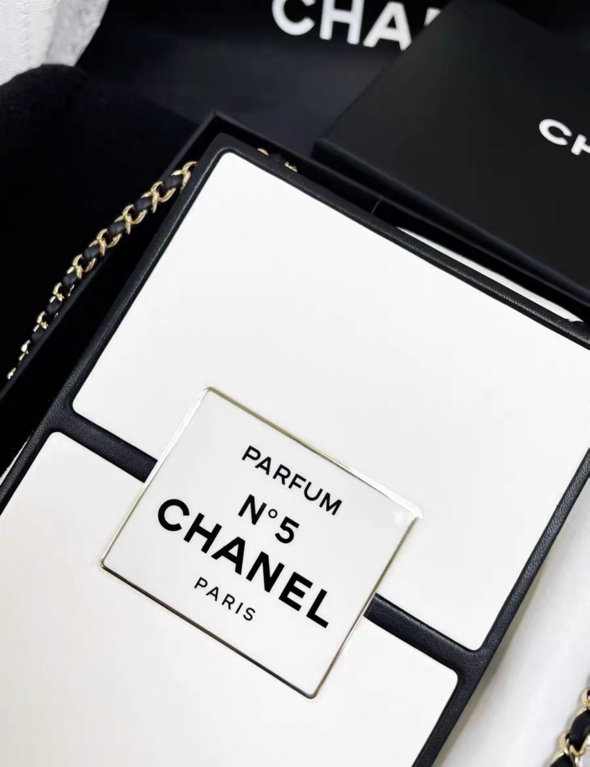 Chanel Luxury Leather Black Clutch