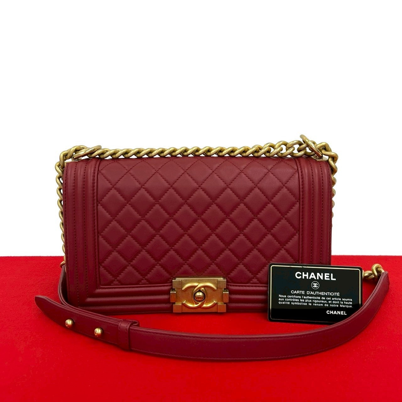 Chanel Boy Lambskin Shoulder Bag Style 4