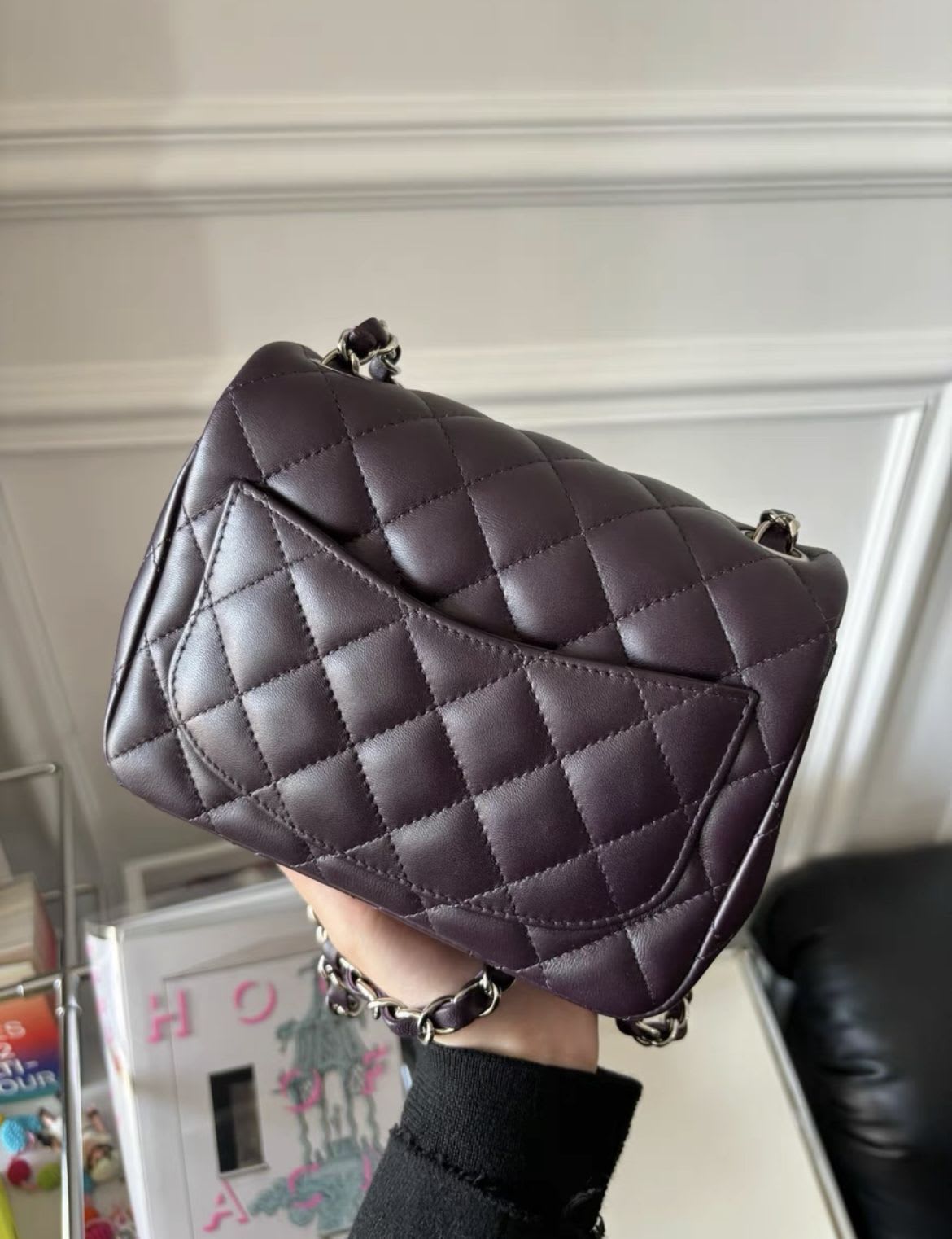 Chanel Lambskin Purple Shoulder Bag