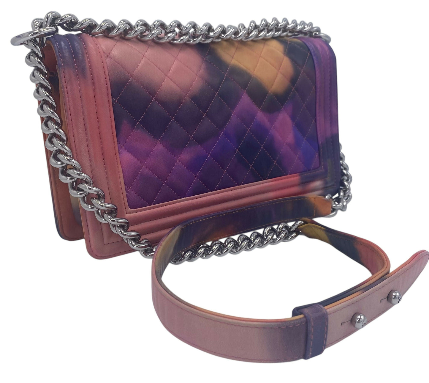 Chanel 15P Limited Edition Flower Power Medium Lambskin Boy Flap Bag