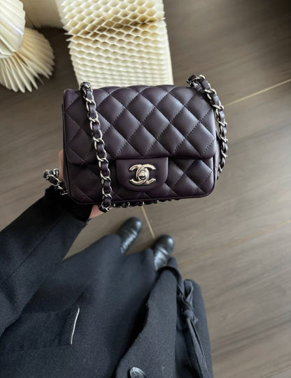 Chanel Lambskin Purple Shoulder Bag