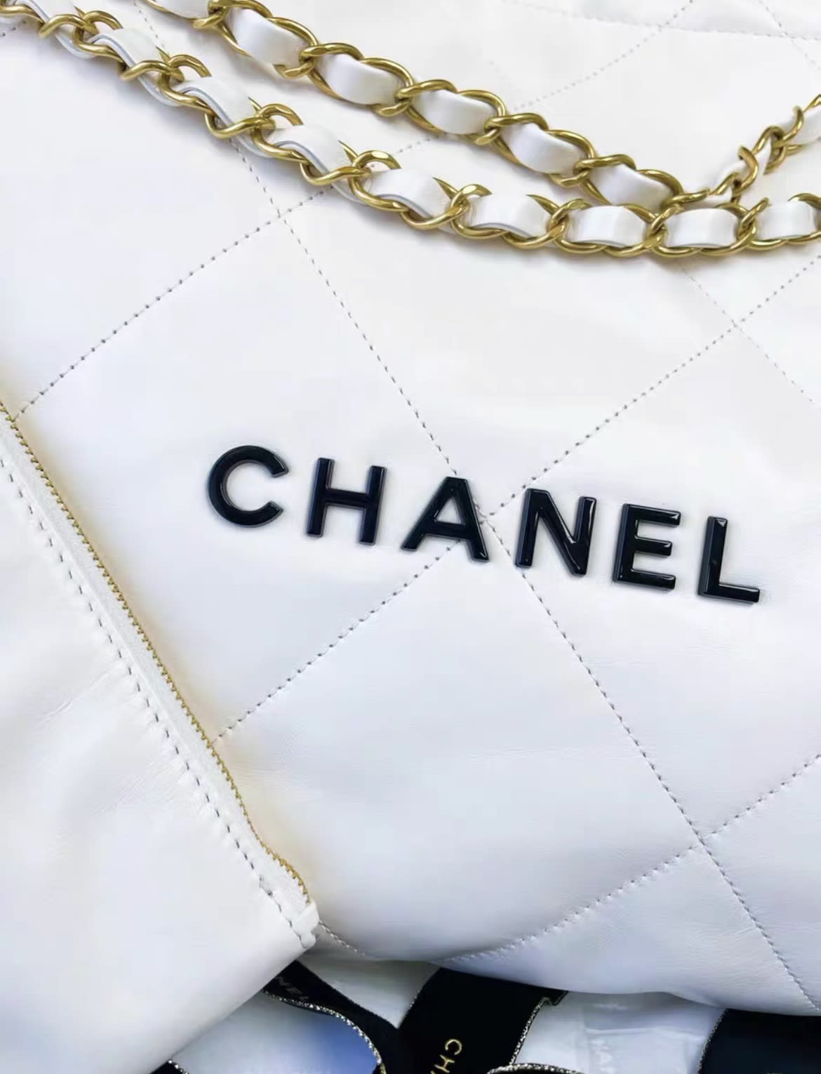 Chanel Chanel 22 Calfskin Black Shoulder Bag