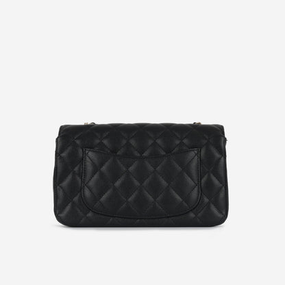 Chanel Classic Flap Lambskin Black Shoulder Bag Style 125