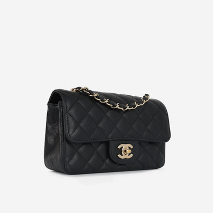 Chanel Classic Flap Lambskin Black Shoulder Bag Style 125