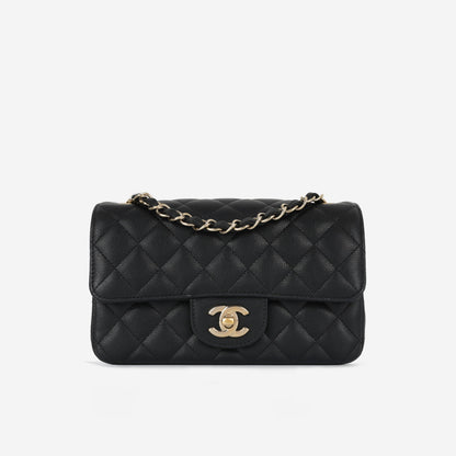 Chanel Classic Flap Lambskin Black Shoulder Bag Style 125