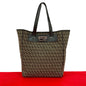Fendi Zucchino FF Canvas Leather Tote Bag