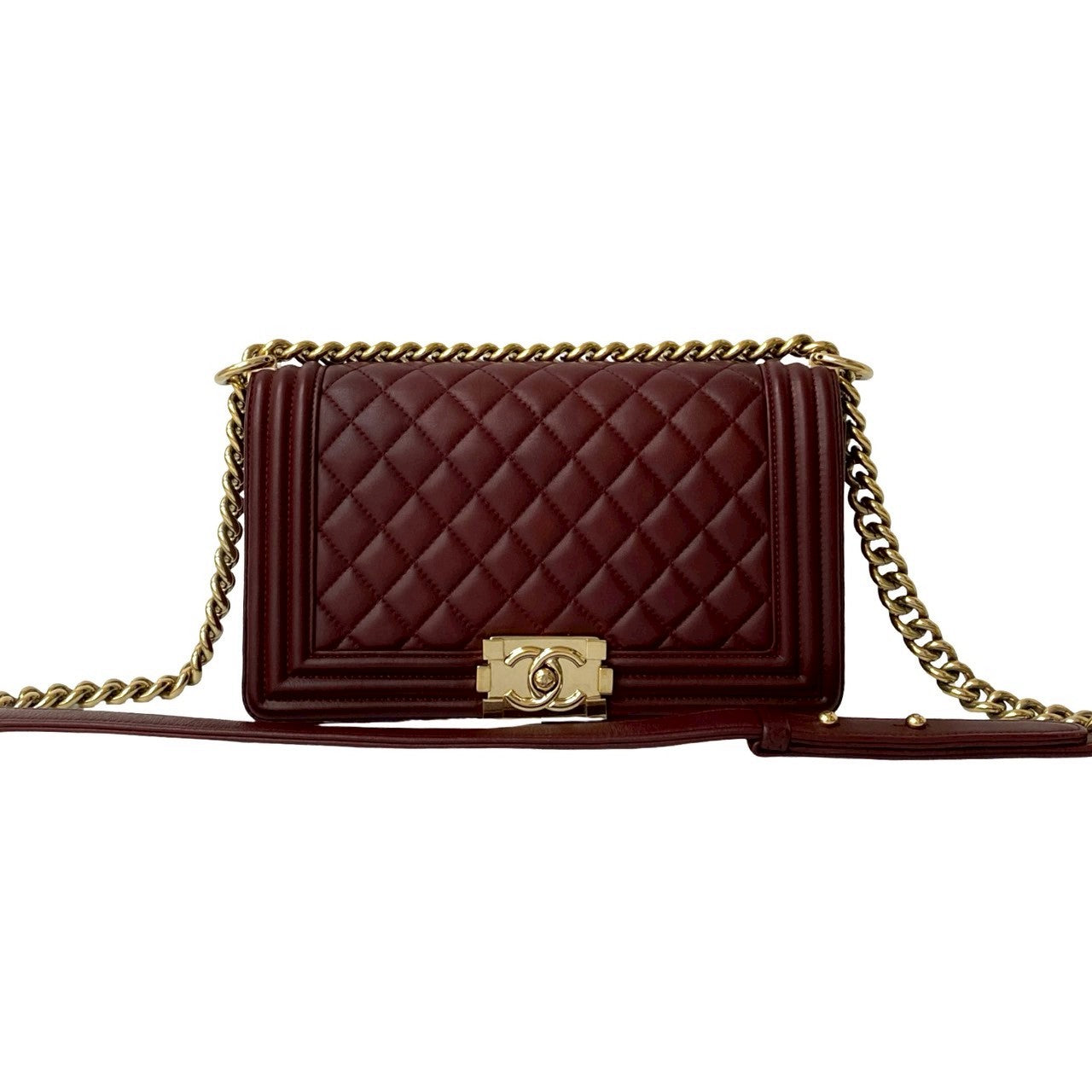 Chanel Boy Lambskin Shoulder Bag Style 19