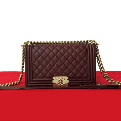 Chanel Boy Lambskin Shoulder Bag Style 19