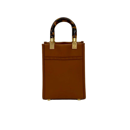 Fendi Sunshine Leather Red Tote Bag Style 11
