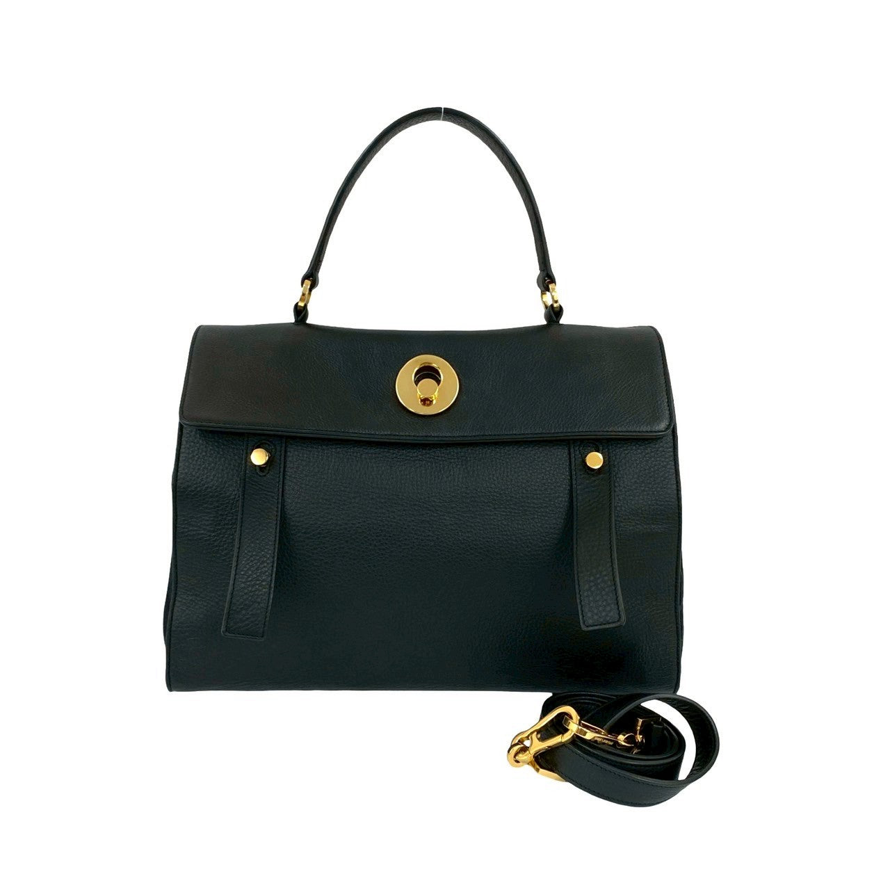 Saint Laurent Paris M Two Leather 2Way Handbag