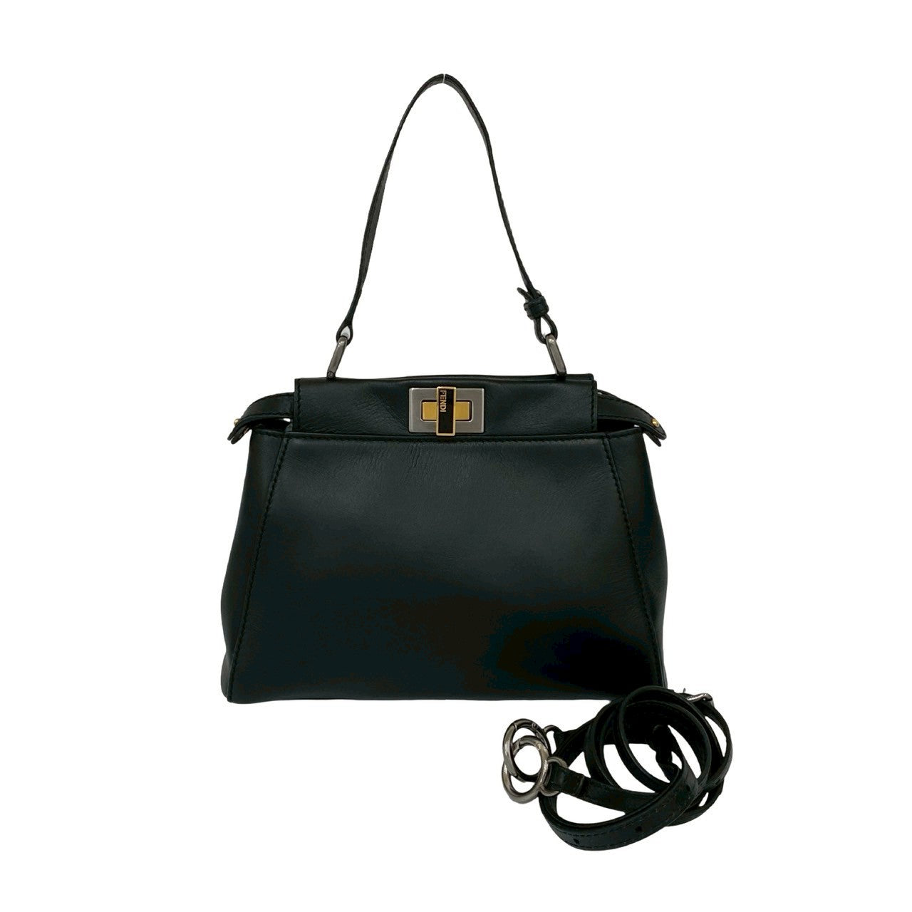 Fendi Peekaboo Leather Red Handbag Style 30