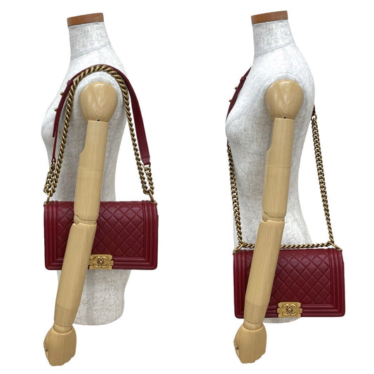 Chanel Boy Lambskin Shoulder Bag Style 17