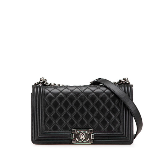 Chanel Boy Chanel Matelasse Lambskin Shoulder Bag
