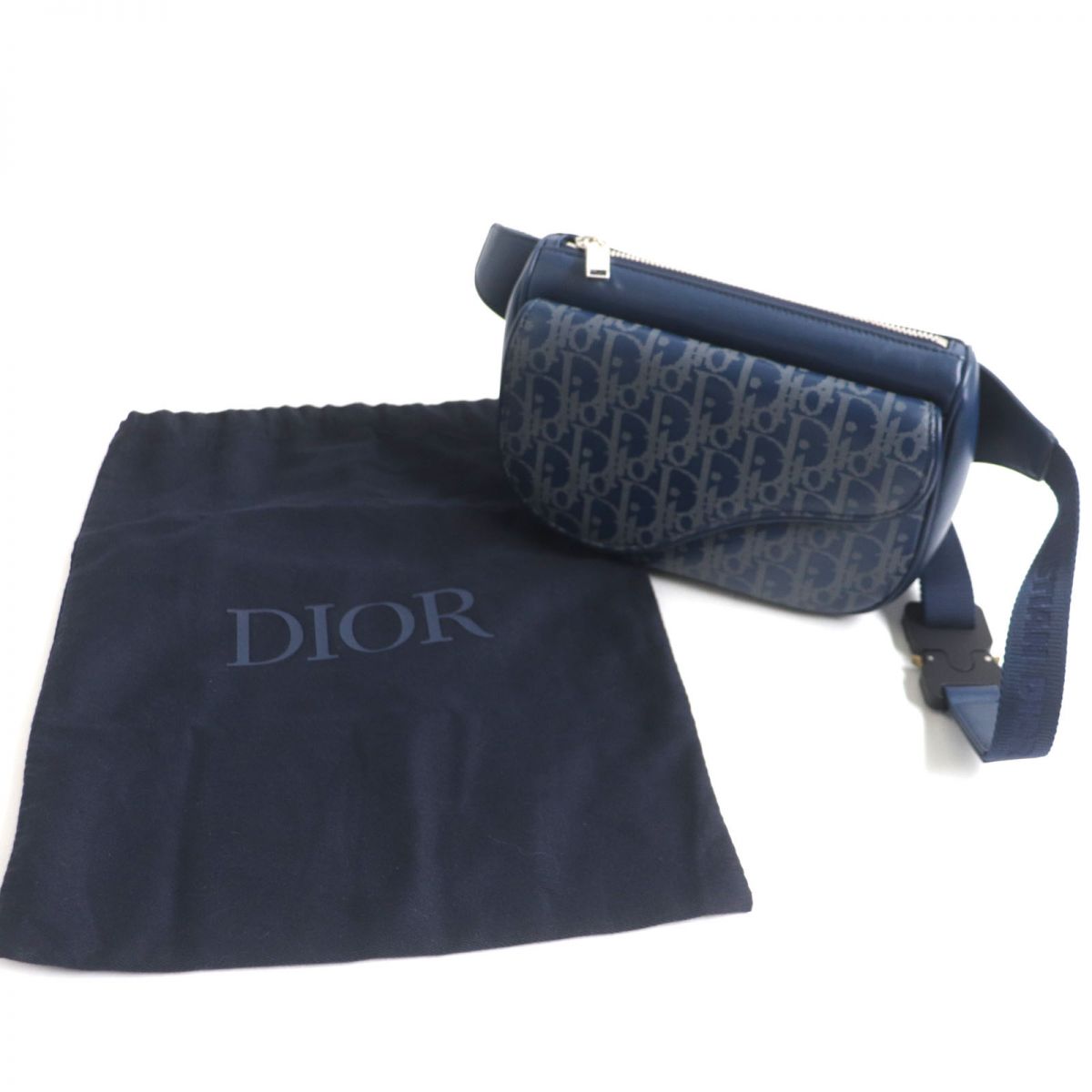 Dior HOMME Shoulder Bag Main: Leather blue mens