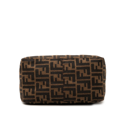 Fendi Mamma Baguette Zucca Canvas Leather Handbag