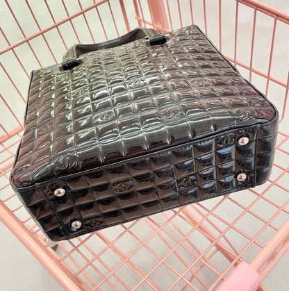 Chanel Patent Leather Black Tote Bag