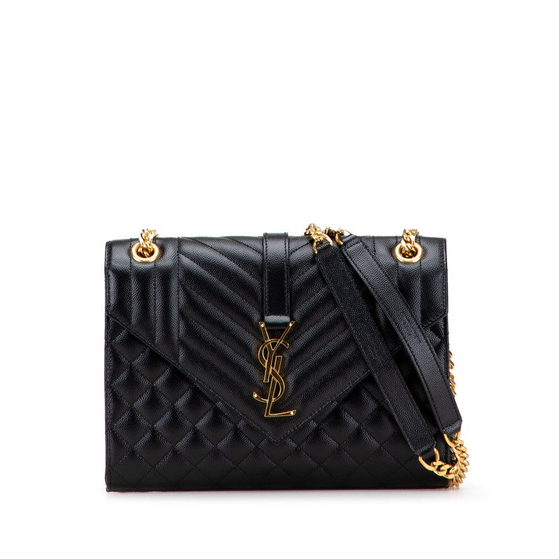 Saint Laurent Envelope Leather 2Way Shoulder Bag