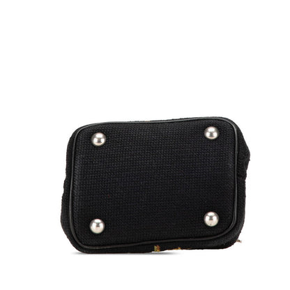 Saint Laurent Flower Canvas Shoulder Bag