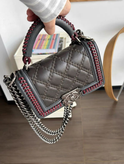 Chanel Boy Leather Shoulder Bag