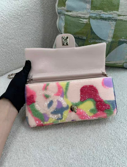 Rare Chanel 21S Cf Limited Sequin Baguette Bag