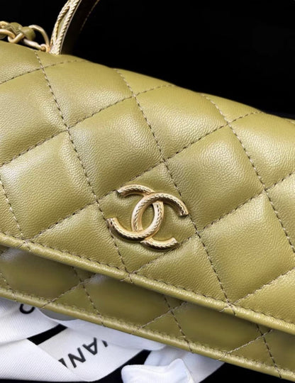 Chanel Luxury Leather Gold Handbag Style 14