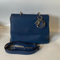 Dior Diorever Blue Leather Satchel Bag