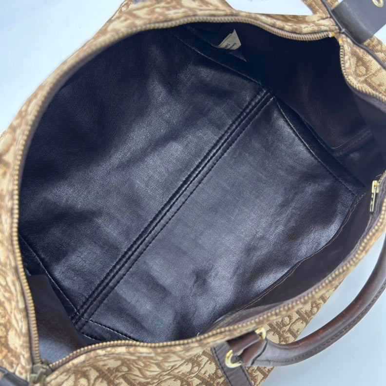 Dior Diorissimo Brown Canvas Travel Bag Large