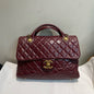 Chanel Burgundy Quilted Leather Large Flap Bag