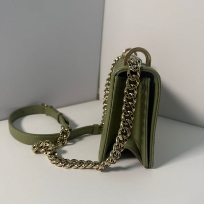 Dior Green Diorama Leather Chain Bag 21 5X13X8Cm