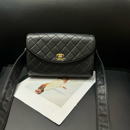 Chanel Quilted Leather Black Crossbody Style