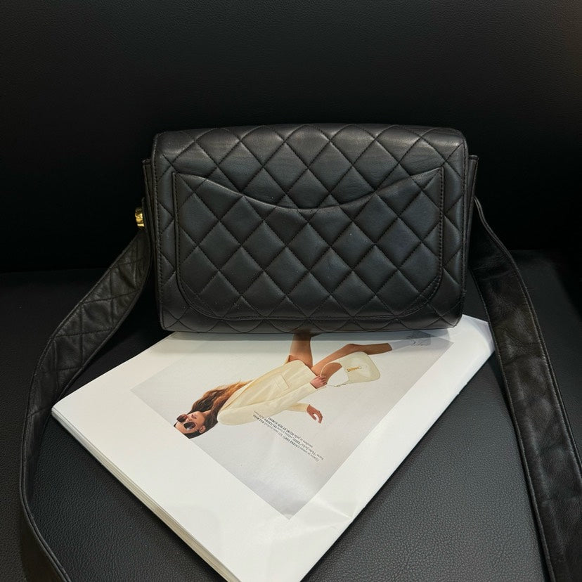 Chanel Quilted Leather Black Crossbody